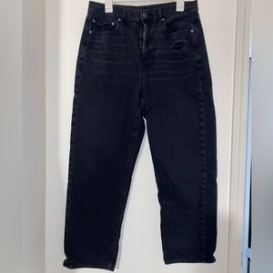 American Eagle Black Denim Mom Jean